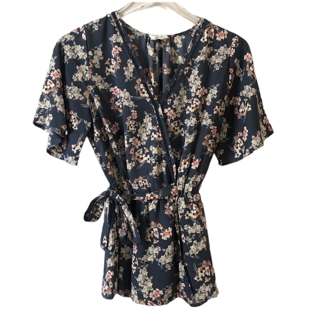 Floral Tie-Front Top